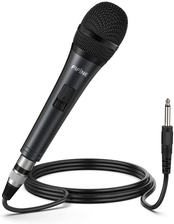 FIFINE Wired Microphone with Cord 14.8ft,Handheld Dynamic Mic Karaoke Microphone for Singing Vocal with On and Off Switch-K6 - Image 4