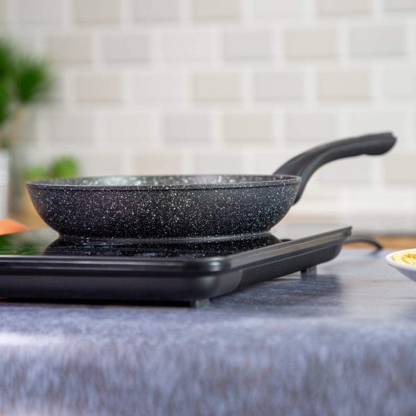 Frying Pans | 2 Colours | Non-Stick, Anti-Scratch Pans | Cool Touch Handles | Suitable for Induction, Electric and Gas Hobs | 20/24/28cm (Black, 20cm) - Image 6