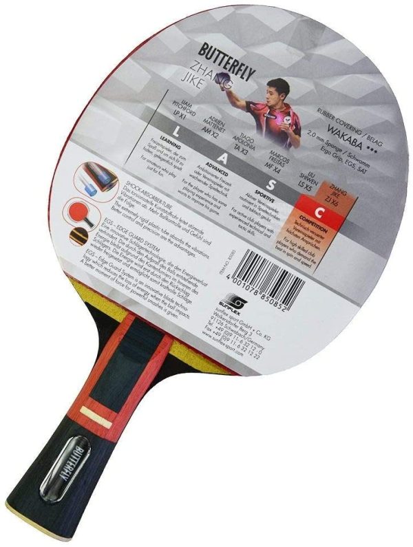 Butterfly Zhang Jike Zjx6 Wakaba Table Tennis Bat - Black/Red - Image 3