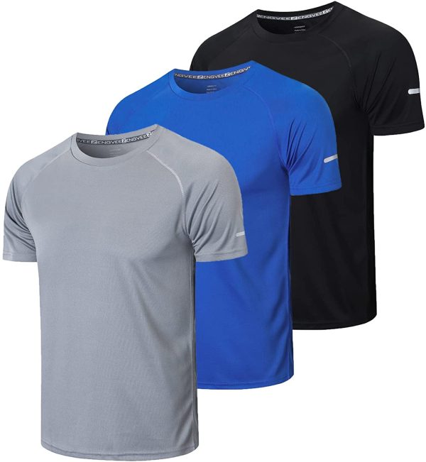 frueo 3 Pack Running Shirts Men Dry-Fit Sport Tops for Men Comfort Workout Shirts Moisture Wicking Active Athletic Shirts Short Sleeve Tops - Image 5