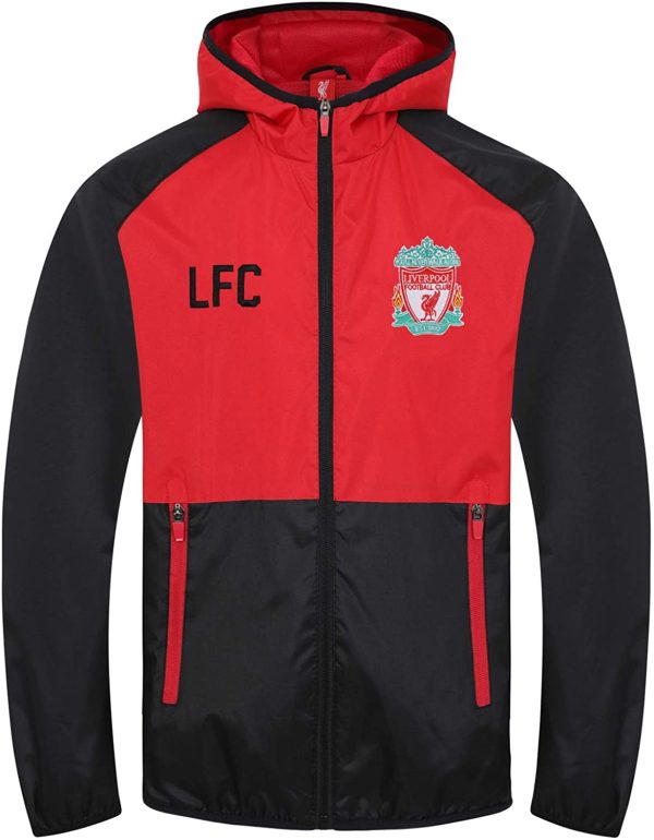 Liverpool FC Boys Jacket Shower Windbreaker Kids Official Football Gift - Image 2