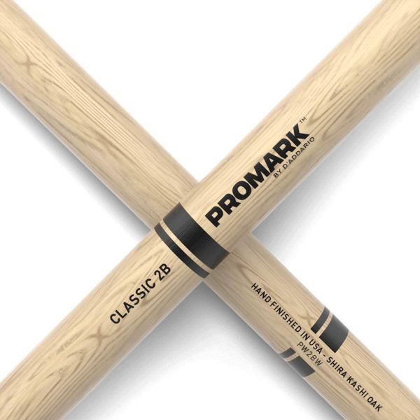 ProMark Classic Attack 2B Shira Kashi Oak Drumstick, Acorn Oval Tip, 4-Pack - Image 4