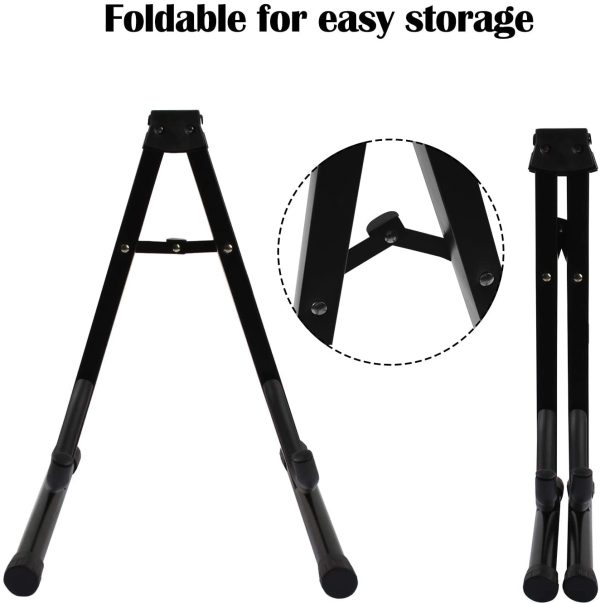 Display4top Universal Foldable A - Frame Guitar Stand,Portable Guitar Stand Holder for Acoustic,Electric Guitars,Electric Bass - Image 2