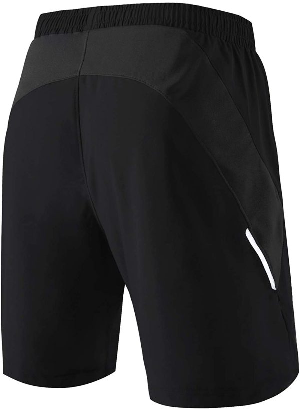 HMIYA Men's Sport Shorts Quick Dry Running Gym Casual Short Lightweight with Zip Pockets