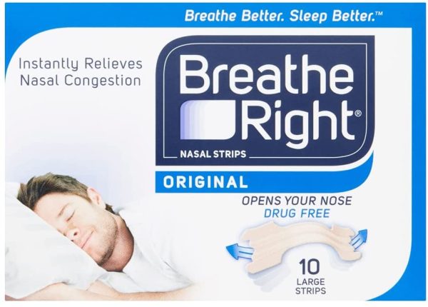 Breathe Right Nasal Strips Original Large 10s | Instantly Relieves Nasal Congestion | Helps Reduce snoring | Clinically Proven | Drug-free - Image 5