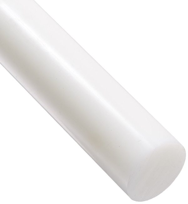 HDPE High Density Polyethylene Round Rod, Translucent White 12mm Diameter x 300mm Long Grade A PE 500 - Image 2