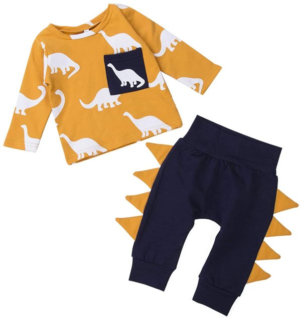 ICNGLKSND Toddler Baby Boy Summer Clothes Letter T-Shirt Cool Tops+Camouflage Pants Outfit Set Letter Toddler Long Sleeve - Image 6