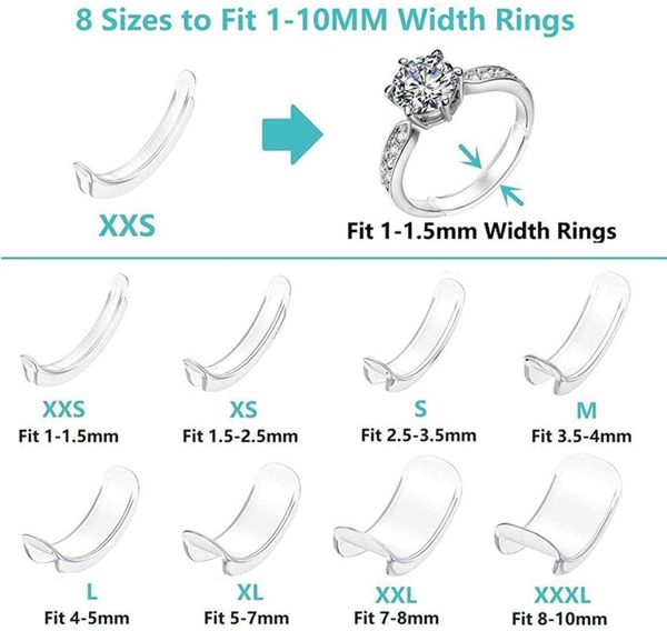 Invisible Ring Size Adjuster for Loose Rings ?C Ring Guard, Ring Sizer, 8 Sizes Fit 1-10 mm Width Rings - Image 7