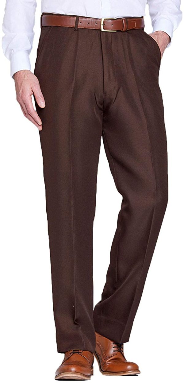 Chums | Mens | Stretch Waist Formal Smart Work Trouser Pants Hidden Elasticated Trousers |