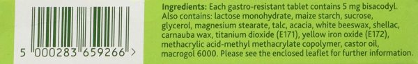 Dulcolax Constipation Relief Laxative 5mg Bisacodyl Gastro Resistant Tablets - 60 Tablets - Image 5