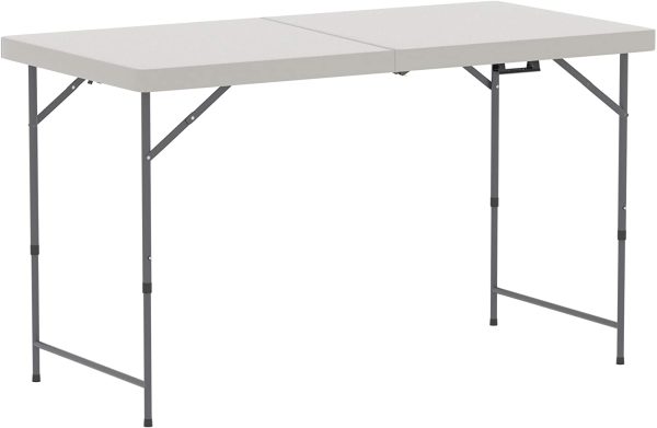 Home Vida Folding Table 4ft Heavy Duty Extra Strength Camping Buffet Wedding Market Garden Party Car Boot Stall Picnic Trestle Indoor Outdoor Foldaway Carry Handle - Image 2