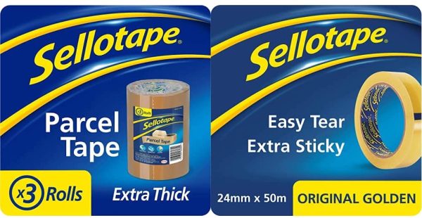 Parcel Tape 3-pack and  Original Golden Sticky Tape