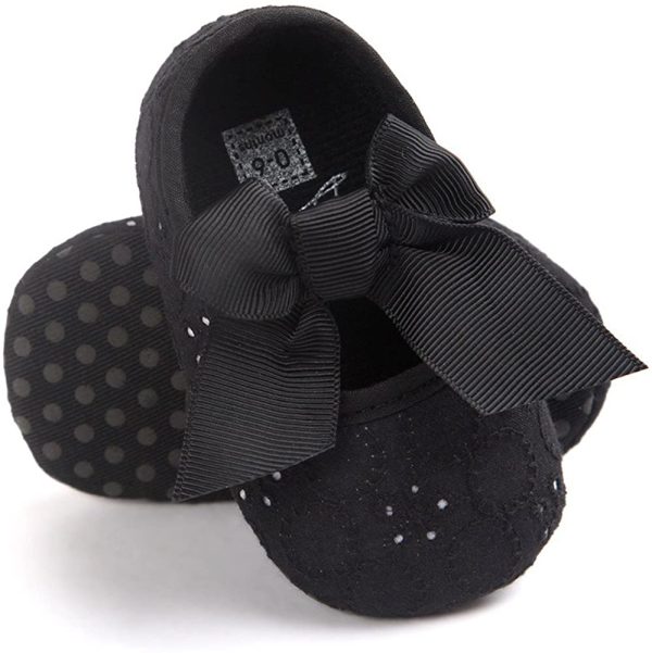 LACOFIA Baby Girls Princess Bowknot Anti-Slip Soft Sole Christening Shoes - Image 4