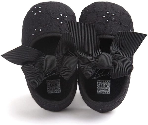 LACOFIA Baby Girls Princess Bowknot Anti-Slip Soft Sole Christening Shoes - Image 6