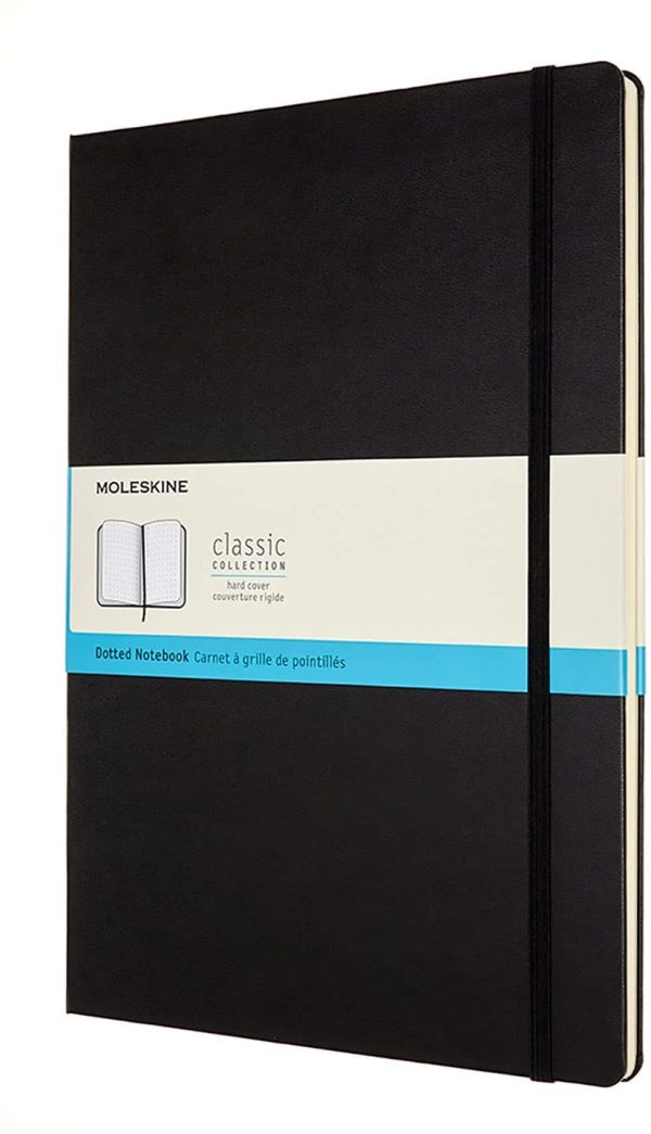 Classic Dotted Notebook, Hard Cover and Elastic Closure, Size 21 x 29.7 cm A4, Colour Black, 192 Pages - Image 5