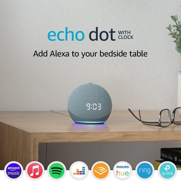 Echo Dot (4th generation) | Smart speaker with clock and Alexa | Twilight Blue - Image 6