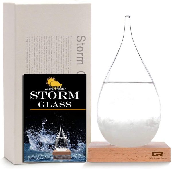 Eno GR Storm Glass Weather Stations Weather Predictor Creative Forecast Nordic Style Decorative Weather Glass Barometer Weather Bottle (L-3)