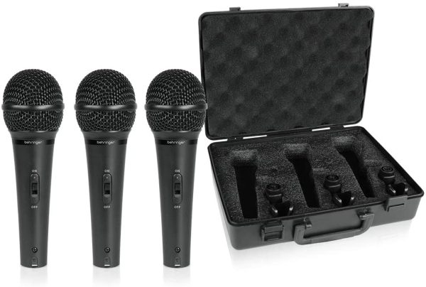 Behringer XM1800S Ultravoice Dynamic Microphone (Pack of 3)(color may slightly vary from Black to Dark Grey) - Image 2