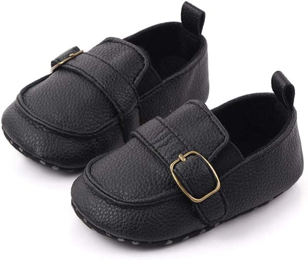 MASOCIO Baby Boys Moccasin Shoes Infant First Walking Soft Sole Anti-Slip Casual Flats Crib Shoes