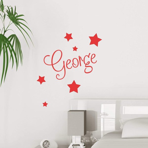 Personalised Wall Name with Stars - Custom Nursery Sticker - Image 9