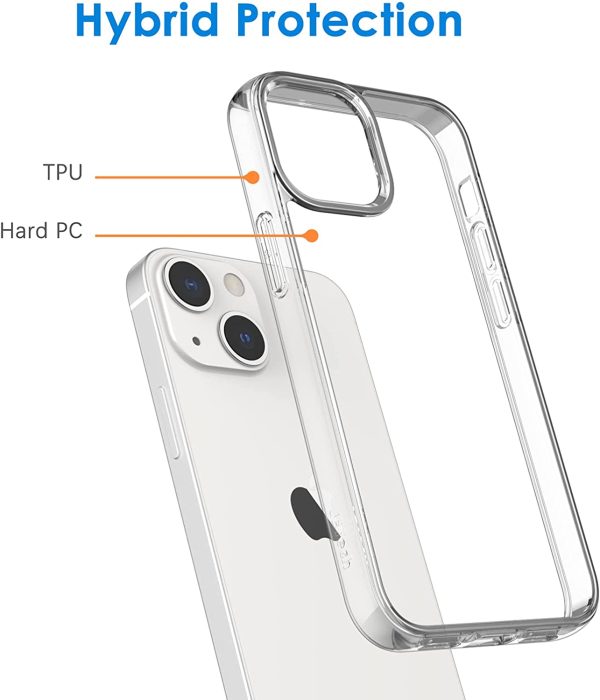 JETech Case Compatible with iPhone 13 6.1-Inch, Shockproof Bumper Cover, Anti-Scratch Clear Back (HD Clear) - Image 5