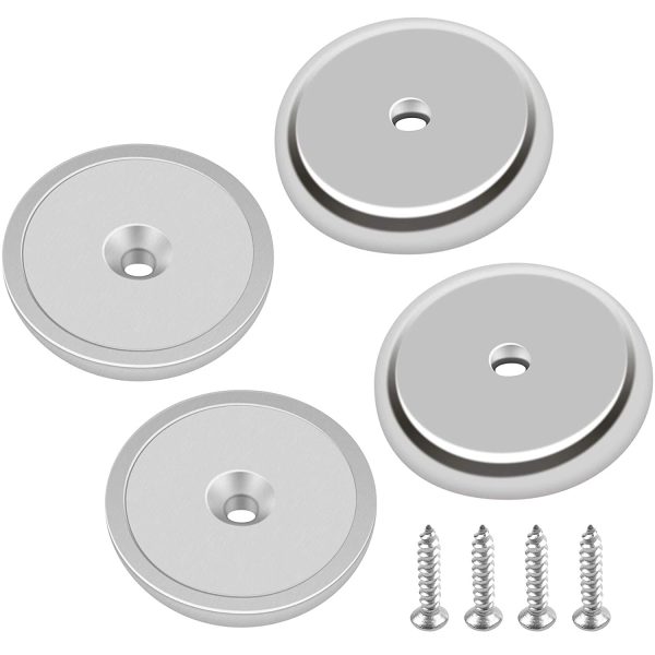 FINDMAG 4 Pcs 90 LB Pull Force Strong Magnet, Neodymium Magnets, Magnets Strong, Round Countersunk Hole Rare Earth Magnets for Whiteboards Refrigerator Home Kitchen Workplace - 4 Screws Included - Image 4