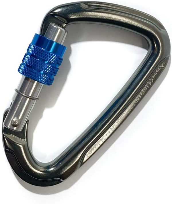 Psychi 24KN Twist Lock Screwgate Carabiner Karabiner for Rock Climbing Tree Surgery Rope Access Belay - Blue - Image 3