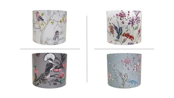 Bird Design Lampshade Ceiling Light Shade Floral Tropical Tree White Grey Duck Egg Home Accessories - Image 7