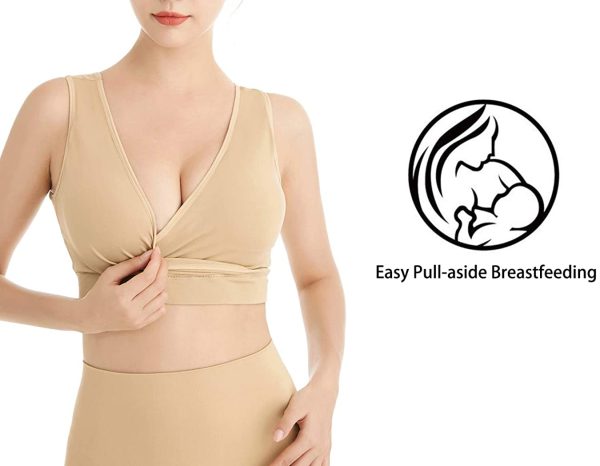 Lemef Nursing Sleep Bras Wirefree Maternity Breastfeeding Bras 3 Pack - Image 3