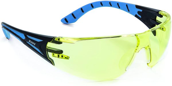 Riley Stream Blue Sport Style Safety Glasses for Running, Cycling and Work Wear - Image 3