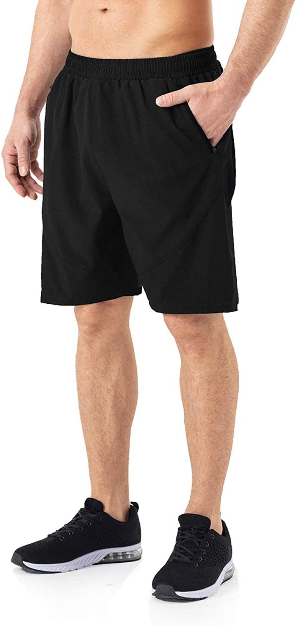 HMIYA Men's Sport Shorts Quick Dry Running Gym Casual Short Lightweight with Zip Pockets - Image 3