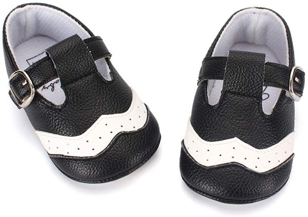 LACOFIA Baby Boy's Anti-Slip Soft PU Leather Sneakers Infant First Walking Slipper Shoes - Image 3