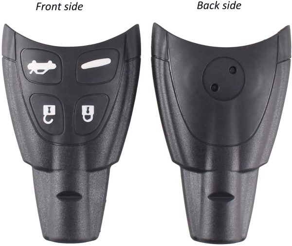 Heart Horse 4 Bottons Remote Key Fob Case Compatible with S-a-a-b 93 95 9-3 9-5 Smart Key Shell Housing Replacement - Image 3