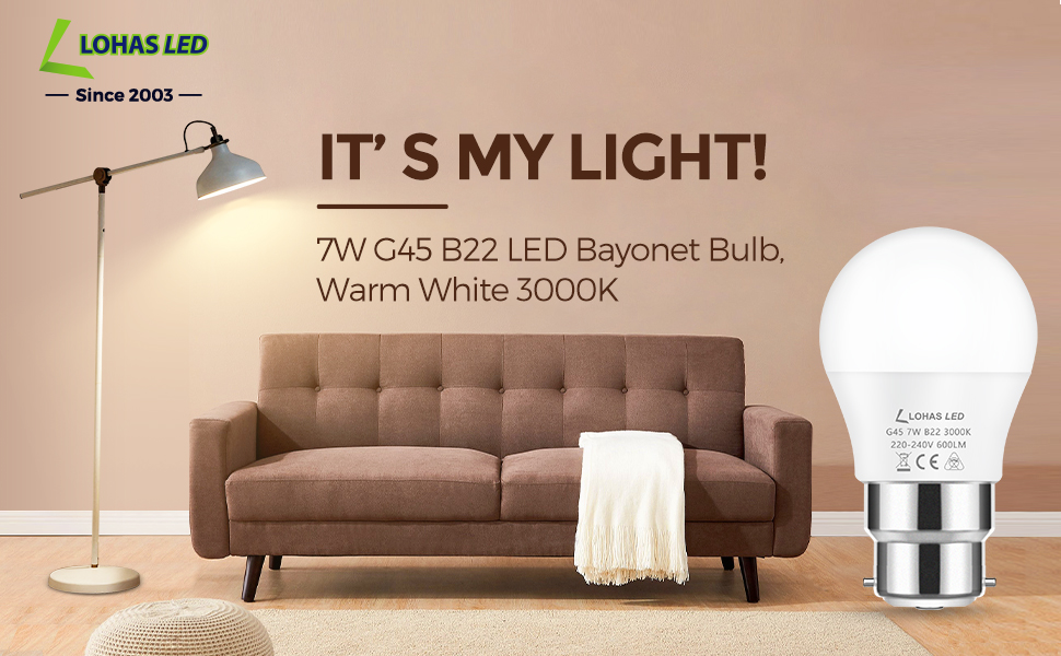 7W B22 led bayonet bulb