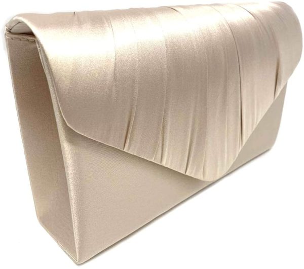 LeahWard Women's Satin Clutch Bags Party Wedding Evening Handbag 8002