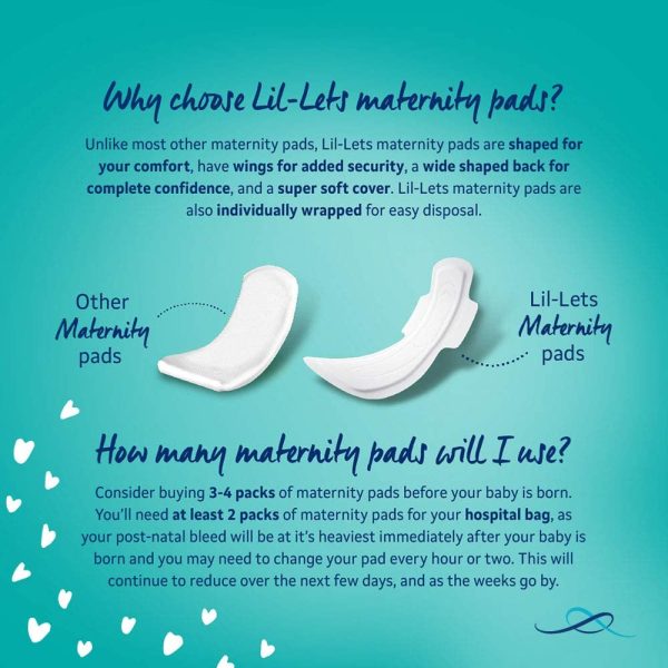 Lil-Lets Maternity Pads | 30 X Extra Long Maxi Thick Pads with Wings | 3 Packs of 10 Pads1 Units - Image 3