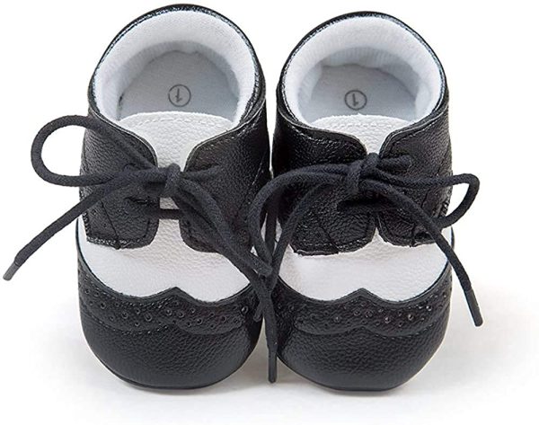 Matt Keely Baby Boys Girls Soft Sole Sneakers Infant PU Leather Lace Up Shoes