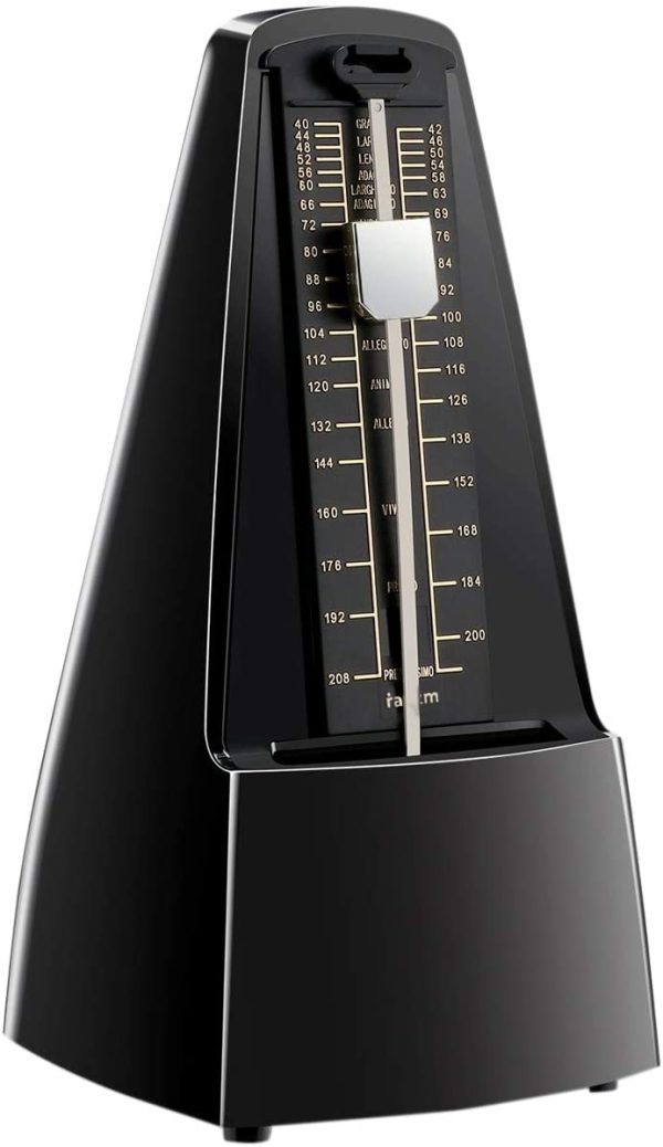 Rayzm Mechanical Metronome with High Precision for All Kinds of Musical Instruments (Piano/Drum/Violin/Guitar/Bass & Wind Instruments), Audible Click & Bell Ring, Traditional Pyramid Style - Image 2