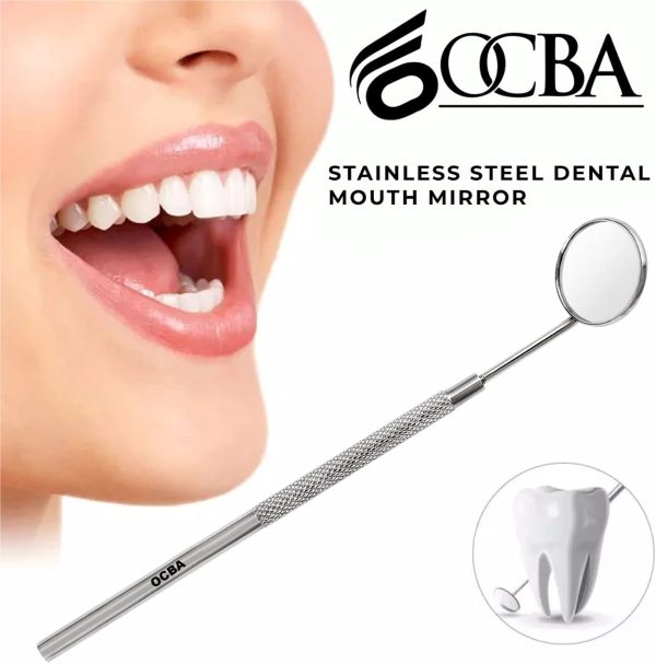 OCBA Plaque Remover for Teeth Cleaning Kit Stainless Steel Dental Plaque Removal Tool Including Dentist Mirror for Personal and Home Use - Image 2