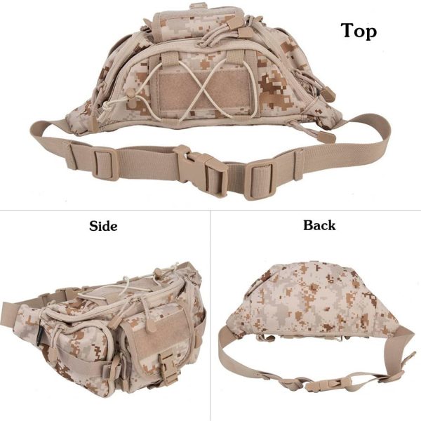 OLEADER Tactical Waist Pack Military Fanny Packs Hip Belt bag Pouch Tool Organizer for Outdoor Hiking Climbing Fishing Hunting Bum Bag - Image 2