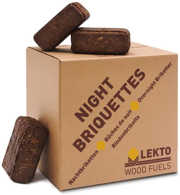 Night Briquettes - 20kg (20 Briquettes), Up to 8 Hour Slow Burn | Ideal for Wood Stoves, Log Burners, Sheltered Fire Pits & Chiminea | Eco Friendly Compressed Wood Fire Bricks - Image 6