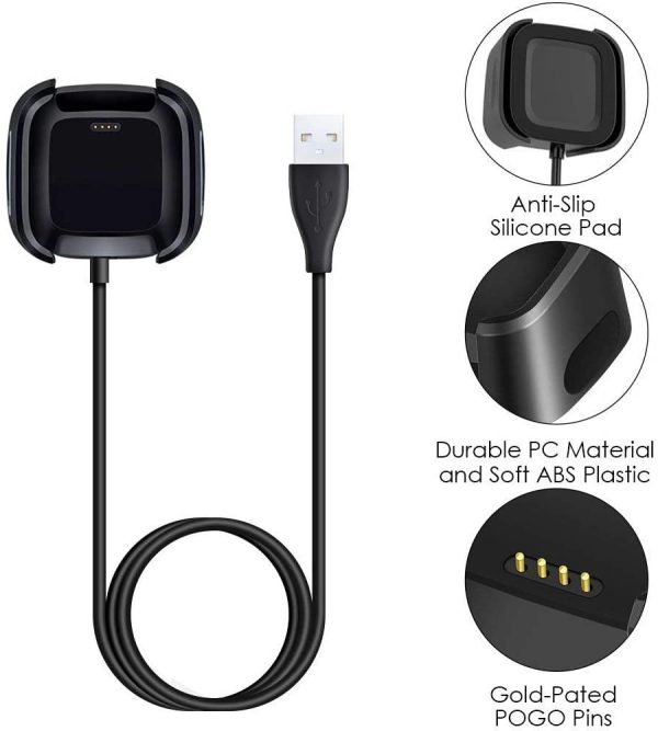 KIMILAR Charger compatible with Fitbit Versa/Versa Special Edition/Versa Lite, [NOT for Versa 2 / Versa 3] Charging Dock Charger Cable compatible with Fitbit Versa/Versa Lite & Special Edition - Image 6