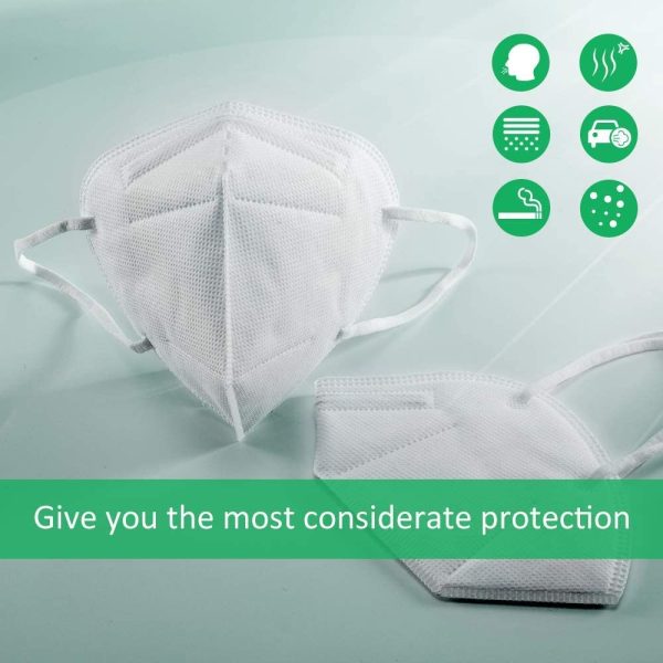 FFP2 Masks, Disposable FFP2 / KN95 Face Mask, 5-Layer Filtering FFP2 Face Masks EN149: 2001 + A1: 2009 Mouth and Nose Protection Masks FFP2 (10) - Image 4