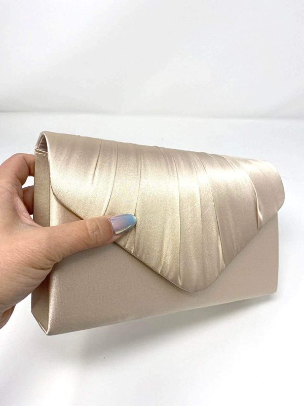 LeahWard Women's Satin Clutch Bags Party Wedding Evening Handbag 8002 - Image 3