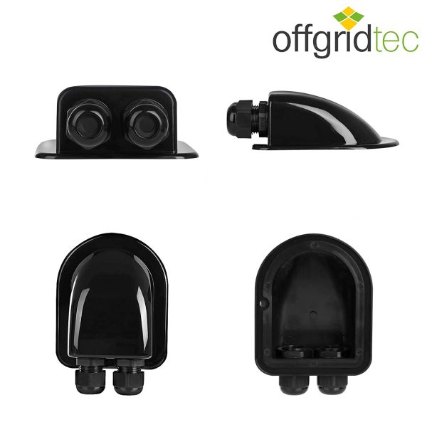 Offgridtec 006415 Roof Duct Dual Black For Motor Home Caravan Boat Solar Cable Duct ABS