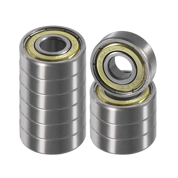 ALMOCN 10PCS 608ZZ Deep Groove Ball Bearings 608 ZZ Metal Seal Bearings Double Shield 8x22x7mm,for 3D Printer RepRap Wheel,Skateboard Bearings - Image 3