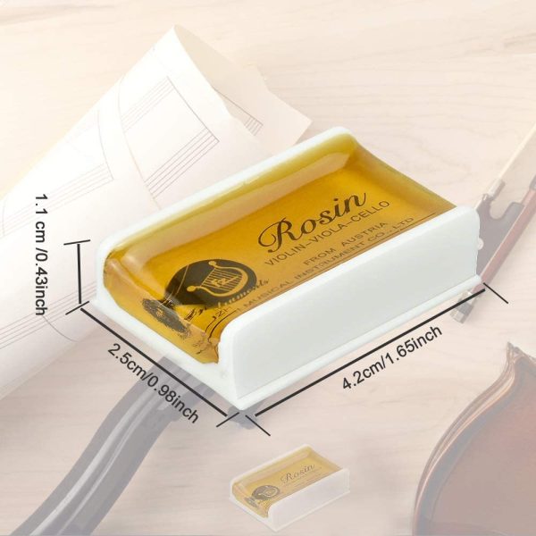 FAVENGO 4 Pcs Rosin Violin Rosin Viola Rosin String Rosin Cello Bow Rosin Light Low Dust Rosin Natural Transparent Rosin Universal Rosin for Violin Cello Viola and Other Bowed String Instruments - Image 2