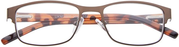 EYEGUARD Mens Reading Glasses, 1 Pair Rectangular Lightweight Metal Readers for Men - Image 4