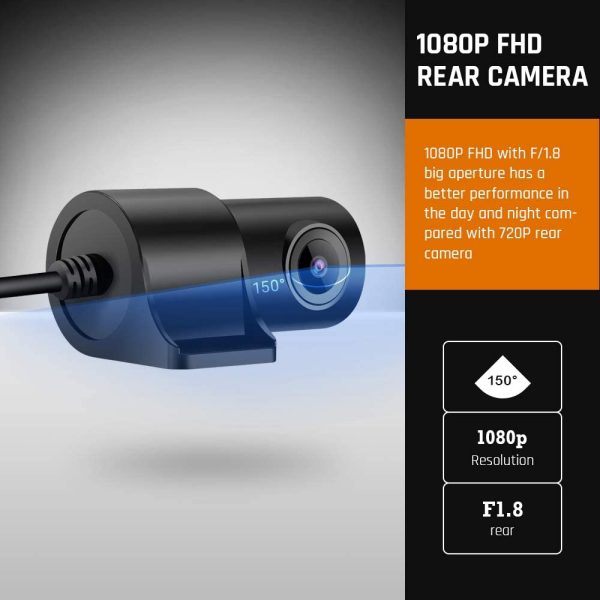 Dash Cam Front and Rear 1440P & 1080P ??Built with WIFI & GPS??Dual dash Cam (Single Front 1440P), Car Camera 3 Inch Touch Screen Dash Camera, Driving Recorder with Night Vision, 24H Parking Monitor - Image 7