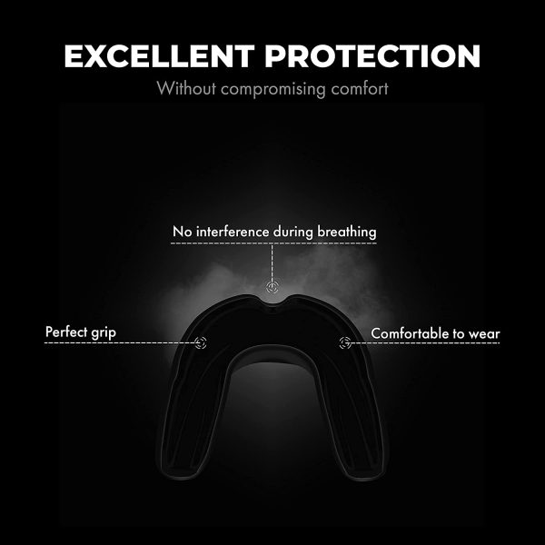 FIGHTR? Premium Gum Shield - for better breathing & easily adjustable | sports mouth guard for boxing, MMA, rugby, muay thai, hockey and martial arts | incl. hygienic box - Image 7